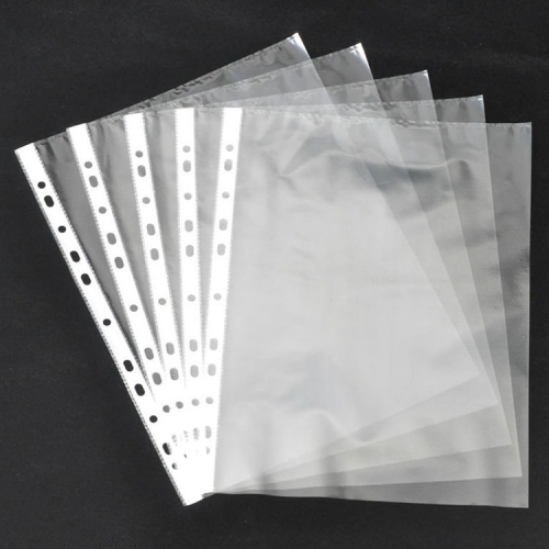 Sheet Protectors, Glass Clear, PP A4,Binder Pockets