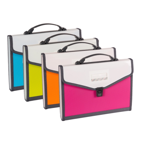 Expanding File Folder with Handle, 13 Pocket, Sewed Edges, PP A4
