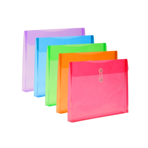 Poly String Envelope with Expandable Gusset, Translucent, PP Letter ...